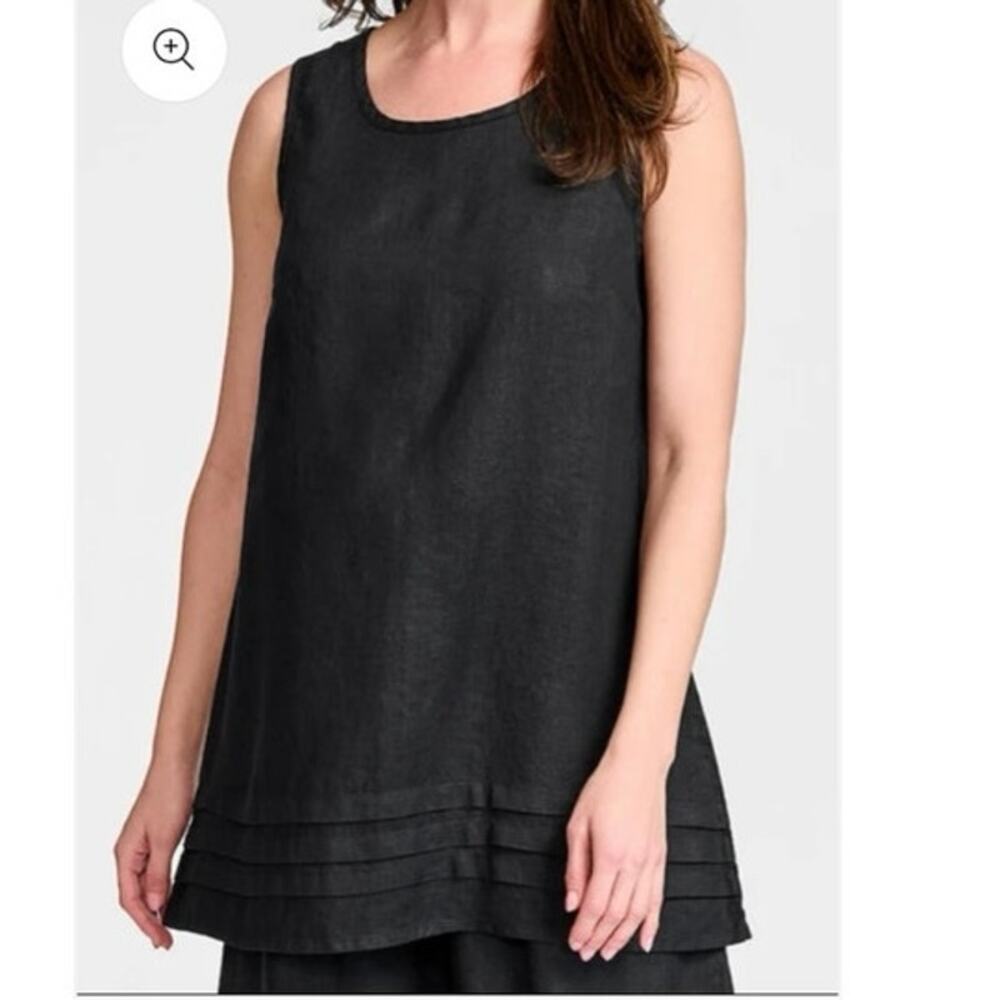 Flax Black Linen Tunic sz S